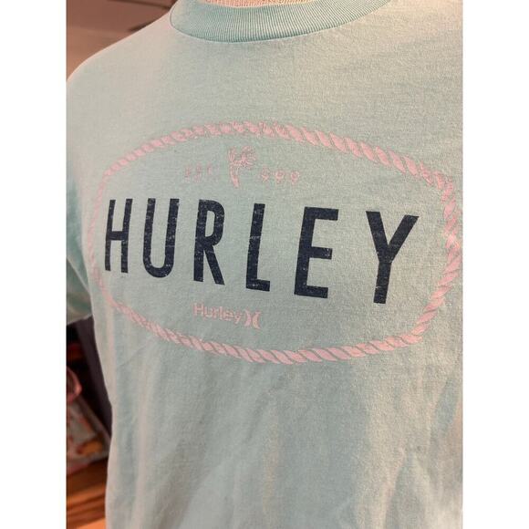 HURLEY SURF TURQUOISE TSHIRT MENS SIZE LARGE - Picture 2 of 3